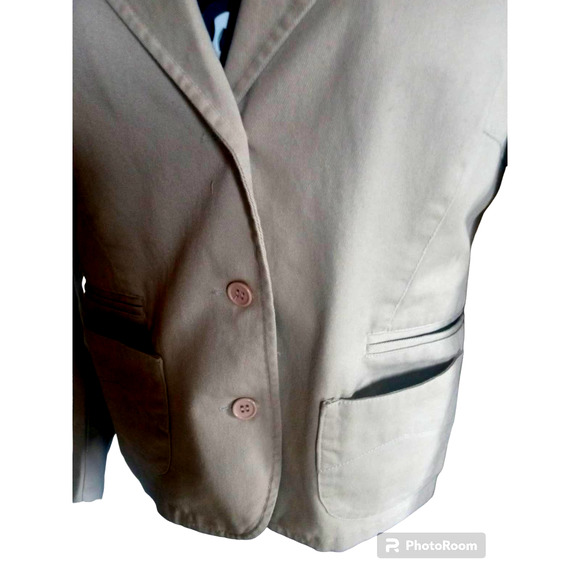 Metro Style tan woman's lightweight orange embroidered jacket, sz 4 - Picture 4 of 5